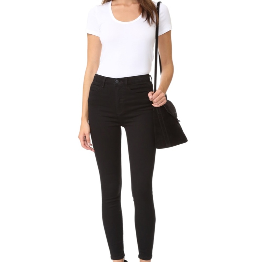 Free People all black high waisted jeans